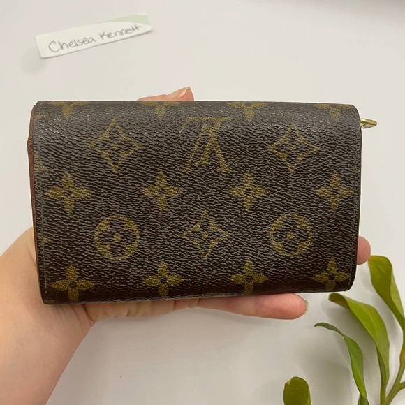 Louis Vuitton Tresor Monogram Wallet Vintage Porte Monnaie Brown Canvas - Picture 3 of 13